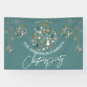 Elegant Christmas Party Festive Holiday Minimalist Spandoek (Horizontaal)