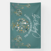 Elegant Christmas Party Festive Holiday Minimalist Spandoek (Verticaal)