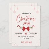 Elegant Christmas Party Invitation (Devant / Derrière)