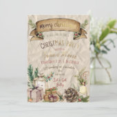 Elegant Christmas Party Invitation (Staand voorkant)