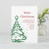 Elegant Christmas Party Invitation (Debout devant)