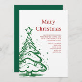Elegant Christmas Party Invitation (Devant / Derrière)