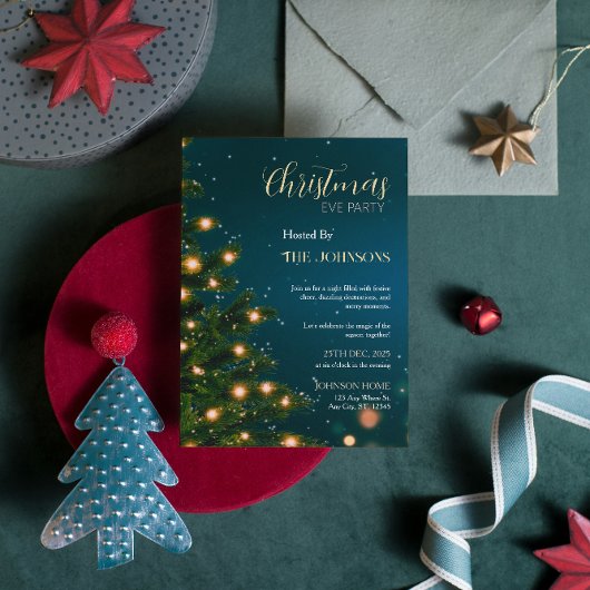 Elegant Christmas Party Invitation for Evening 