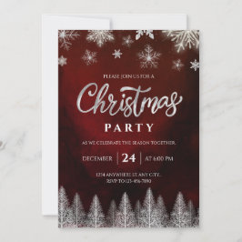 Elegant Christmas Party Invitation Kaart