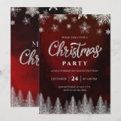 Elegant Christmas Party Invitation Kaart (Voorkant / Achterkant)