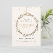 Elegant Christmas Party Invitation with Wreath (Debout devant)