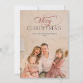 Elegant Christmas Photo Card Kaart (Voorkant)