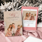 Elegant Christmas Photo Card Kaart