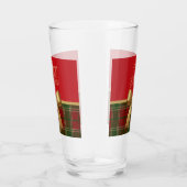 Elegant Christmas Plaid Glass Cup Glas (Rechts)