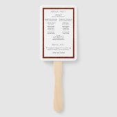 Elegant Christmas Red Damask Floral Handwaaier (Achterkant)