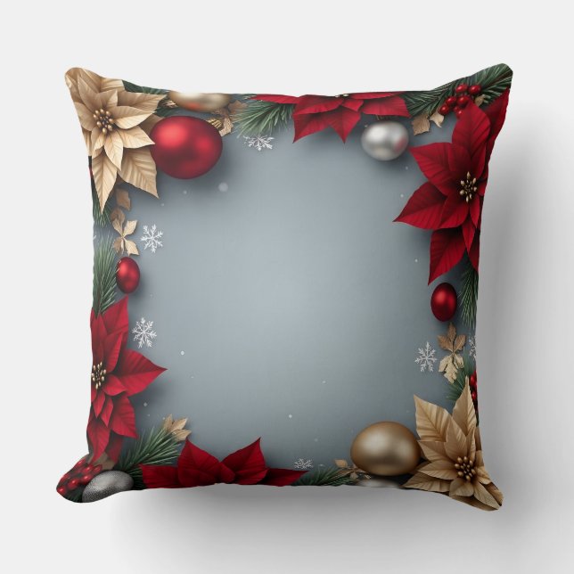 Elegant Christmas Throw Pillow  Kussen (Voorkant)