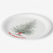 Elegant Christmas Tree & Custom Name Paper Plates Papieren Bordje (Gekanteld)