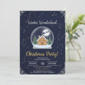 Elegant Christmas Tree Holiday Party Invitation (Debout devant)