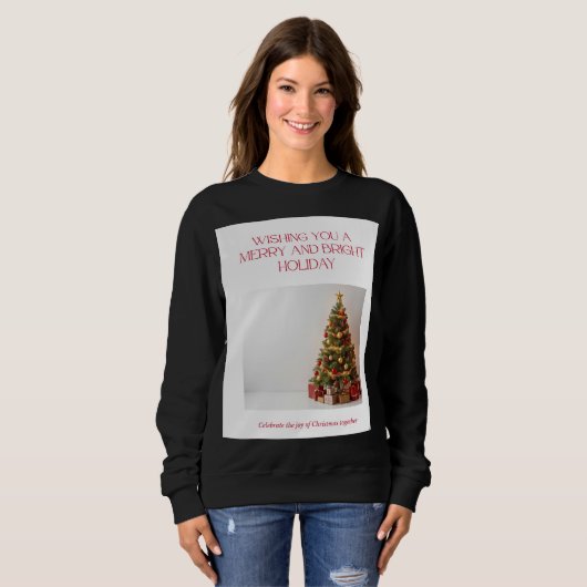 Elegant Christmas Tree Holiday Sweatshirt – Festiv (Devant entier)