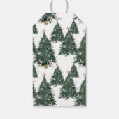 Elegant Christmas Tree Merry Christmas Cadeaulabel (Achterkant)