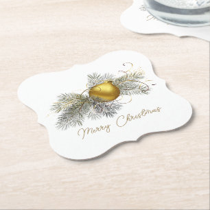 Elegant Christmas Tree Ornament Kartonnen Onderzetters