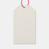 Elegant Christmas Tree – Red Ribbon  Cadeaulabel (Achterkant)