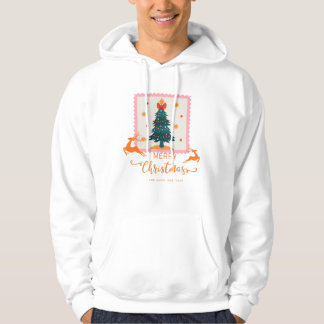 🎄 Elegant Christmas Tree with Reindeers – Merry Hoodie