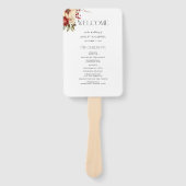 Elegant Christmas Winter Floral Handwaaier (Voorkant)