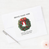 Elegant Christmas Wreath | Candle Labels (Envelop)