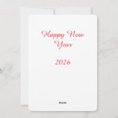 Elegant Christmas Wreath Invitation Kaart (Achterkant)