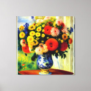 Elegant Chrysanthemum Vase door Windows Canvas Afd Afdruk