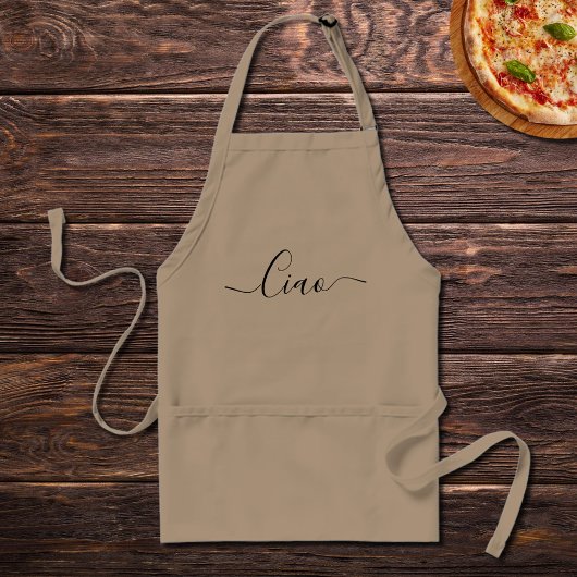 Elegant Ciao in kaki Standaard Schort