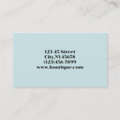 Elégant ciel bleu dentelle Cartes de visite de mod (Dos)