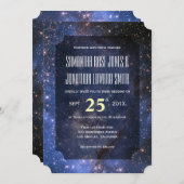 Elégant ciel nocturne / Faire-part de mariage à th (Devant / Derrière)