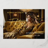 Élégant Cinquante et Fabuleux Invitation Papier Mé (Recto)