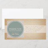 Elegant Circle Square Labels Sympathie P Bedankkaart (Voorkant / Achterkant)