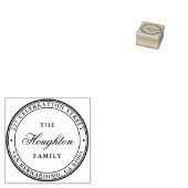 Elegant circulair retouradres 	rubberstempel (Gestempeld)