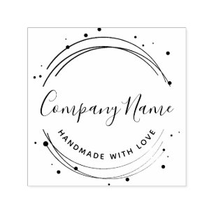 Elegant Circular Personated Business Logo Zelfinktende Stempel