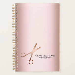 Elégant ciseaux d'or rose moderne coiffeur