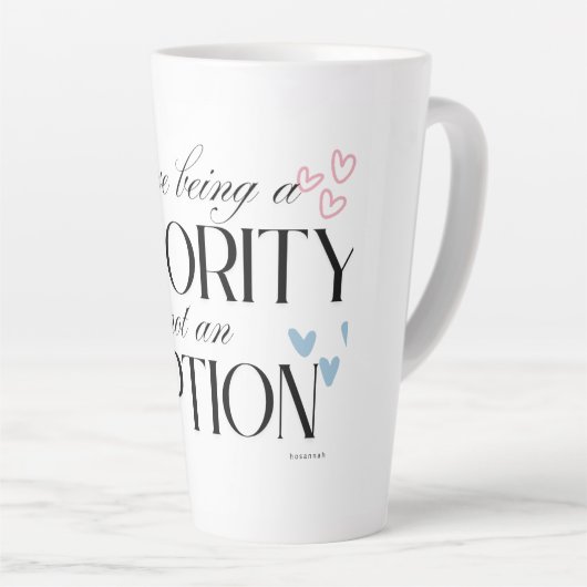 Elégant Citation Mug - "J'aime être une priorité, (Angle droit)