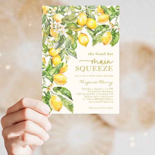 Elegant citroen Vrijgezellenfeest Kaart