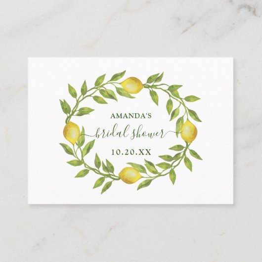 Élégant Citron Devine Combien De Carte De Jeu (Dos)