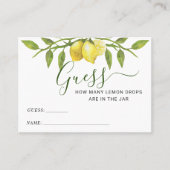 Élégant Citron Devine Combien De Carte De Jeu (Devant)