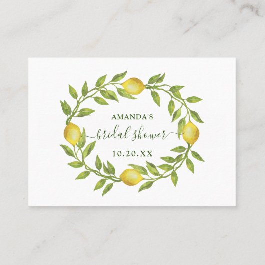 Élégant Citron Devine Combien De Carte De Jeu (Dos)