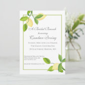 Elégant citron Fête des mariées Brunch Invitation (Debout devant)