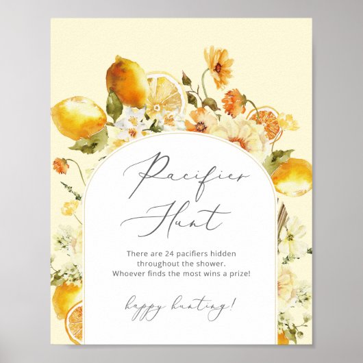 Elégant citron Pacifier chasse jeu Poster (Devant)