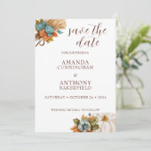 Élégant Citrouille Automne Enregistrer La Carte Da (Debout devant)