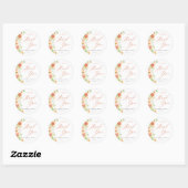 Elegant Citrus Bloem Bruidsfeest Favor Ronde Sticker (Vel)