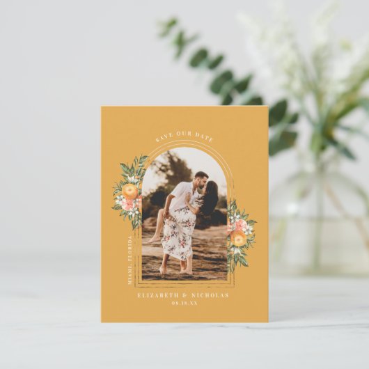 Elegant Citrus Orchard | Boho Save the Date (Staand voorkant)