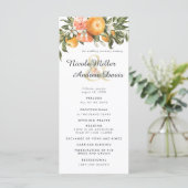 Elegant Citrus Orchard Wedding Ceremony Programme Programma (Staand voorkant)