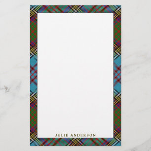Elegant Clan Anderson Tartan Pset Briefpapier
