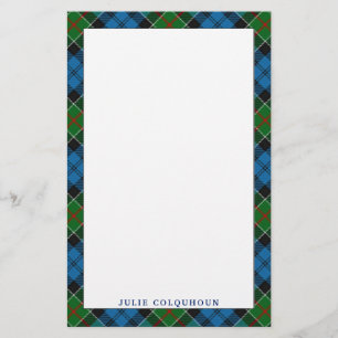 Elegant Clan Colquhoun Tartan Pset Briefpapier
