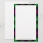 Elegant Clan Cunningham Tartan Plaid Briefpapier (Voorkant / Achterkant)