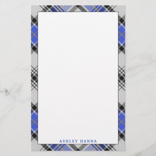 Elegant Clan Hannay Tartan Pset Briefpapier (Voorkant)