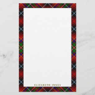 Elegant Clan Innes Tartan Pset Briefpapier